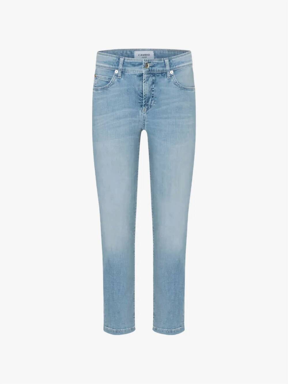 NEW CAMBIO women's piper slim-fit jeans in light blue